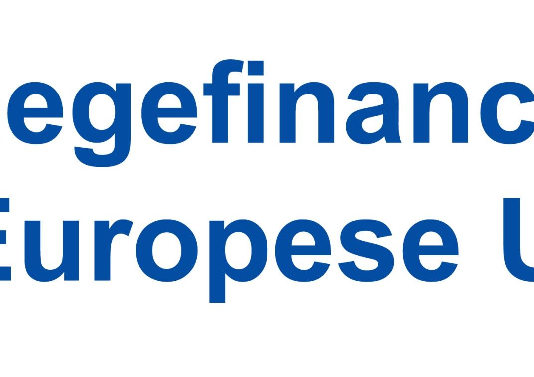 Europese vlag met tekst medegefinancierd door de Europese Unie